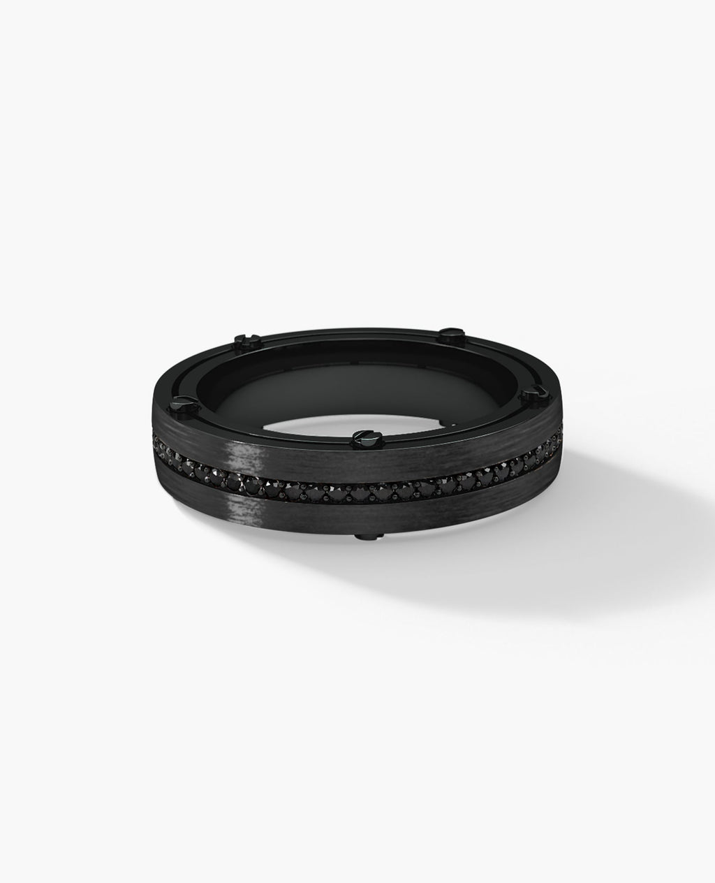 FRANKLIN Comfort Fit EverBlak Black Gold Ring with 0.50ct Black Diamonds - 5mm