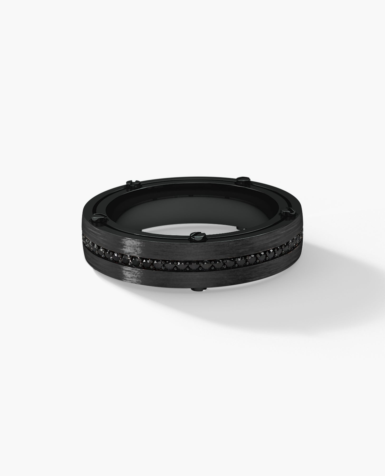 FRANKLIN Comfort Fit EverBlak Black Gold Ring with 0.50ct Black Diamonds - 5mm