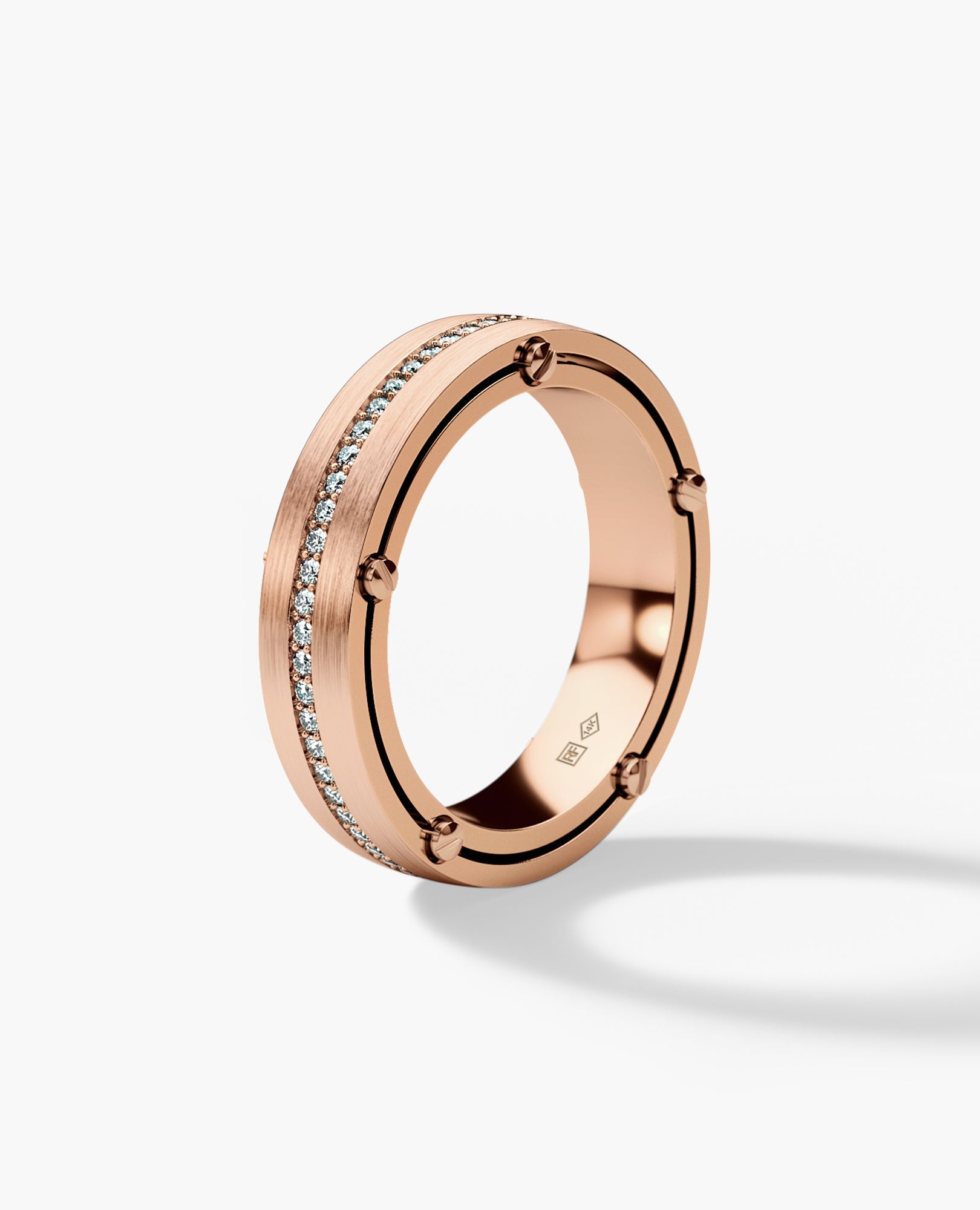 FRANKLIN Comfort Fit Gold Ring with 0.50ct Diamonds - 5mm
