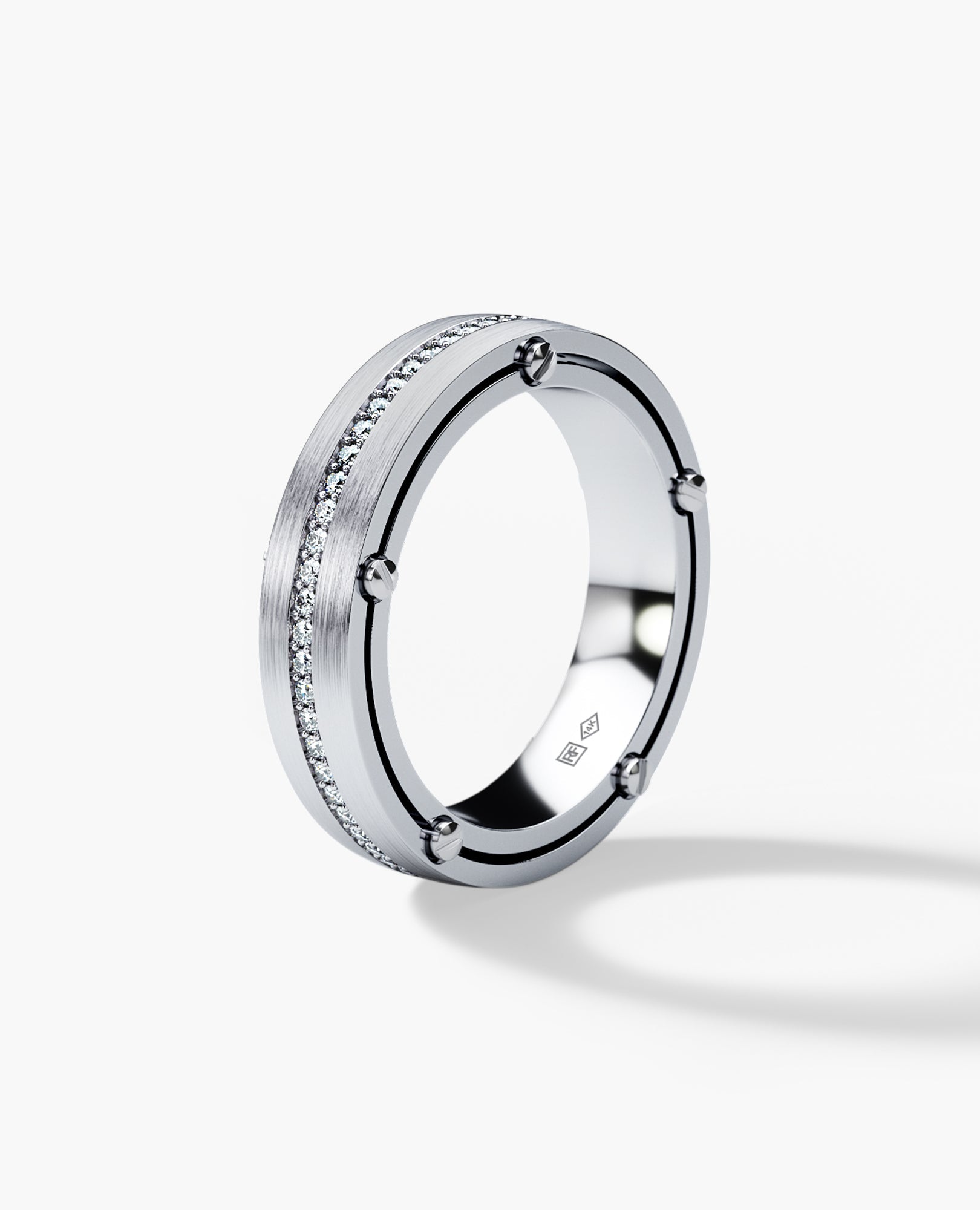 FRANKLIN Comfort Fit Gold Ring with 0.50ct Diamonds - 5mm - Ring 2