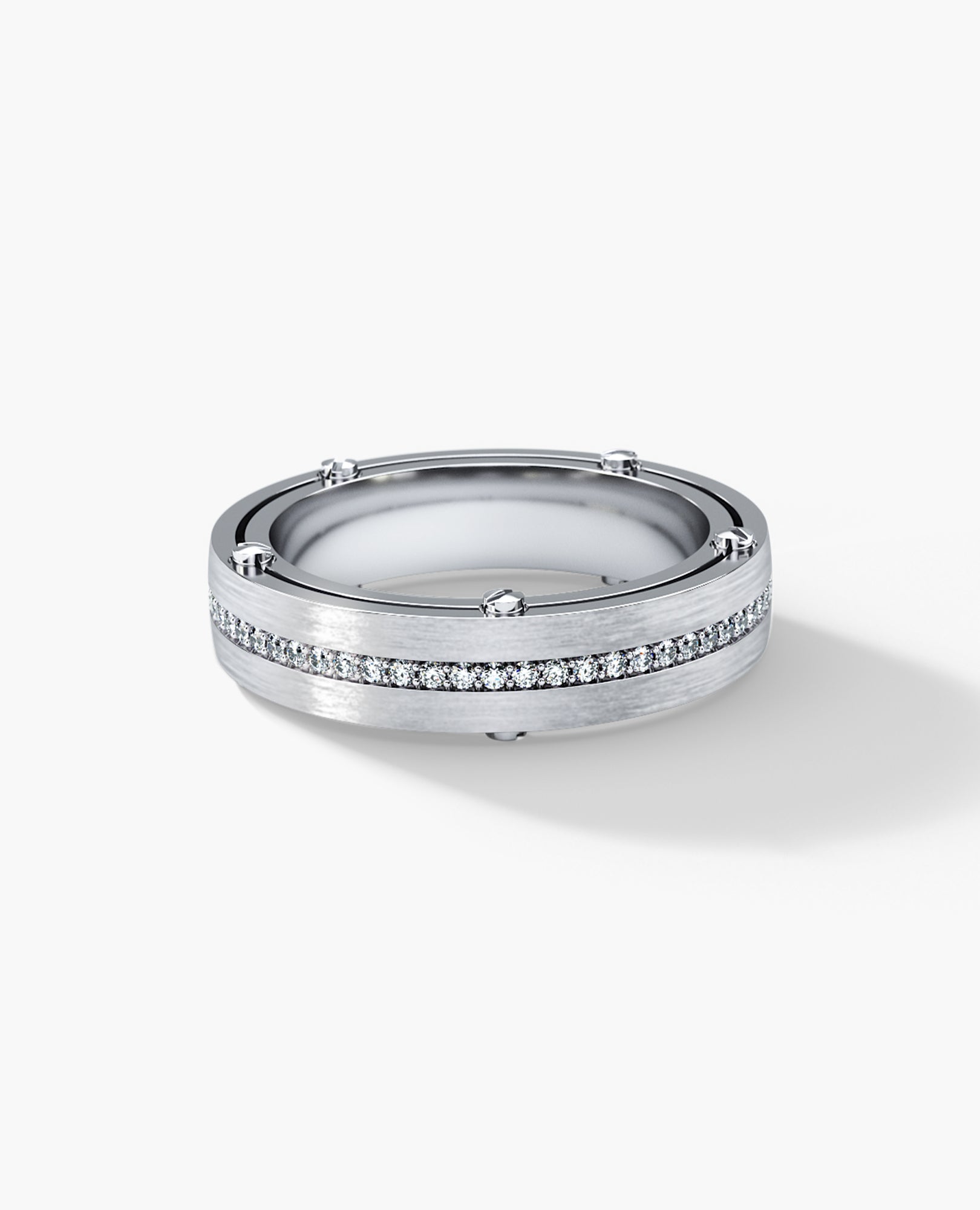 FRANKLIN Comfort Fit Gold Ring with 0.50ct Diamonds - 5mm - Ring 2