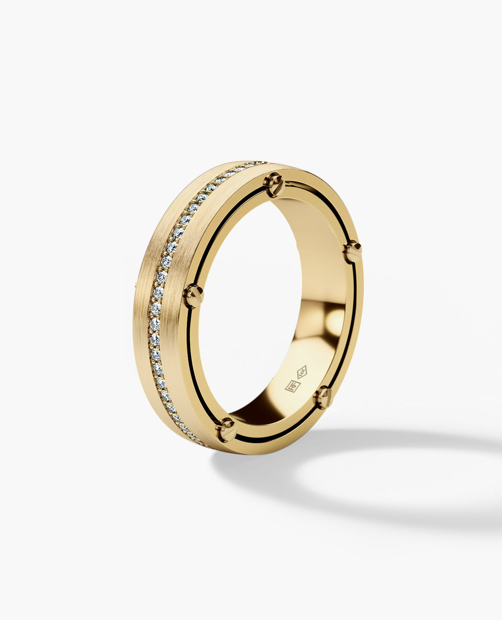 FRANKLIN Comfort Fit Gold Ring with 0.50ct Diamonds - 5mm - Ring 2