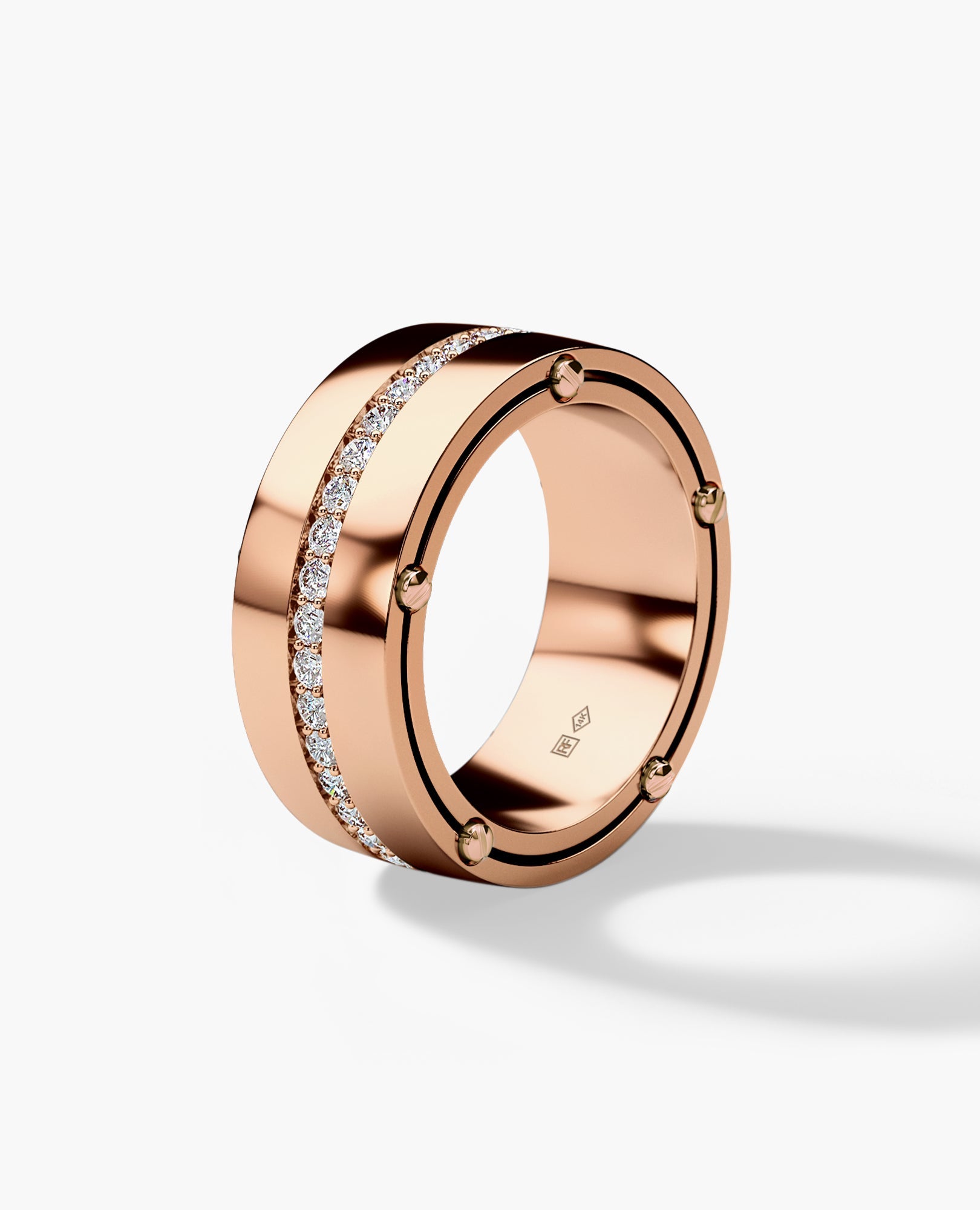 FRANKLIN Comfort Fit Gold Ring with 1.00ct Diamonds - 10mm