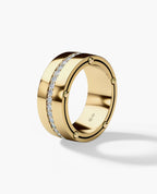 FRANKLIN Comfort Fit Gold Ring with 1.00ct Diamonds - 10mm