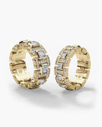 LA PAZ Gold Matching Wedding Band Set with 4.70ct & 1.30ct Diamonds