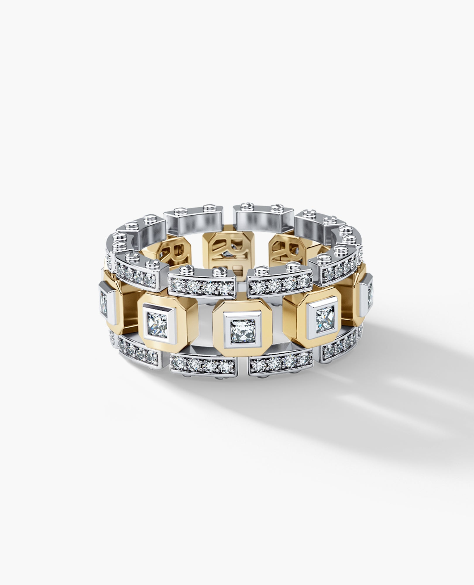 LA PAZ Two-Tone Gold Ring with 1.80ct Diamonds