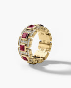 LA PAZ Gold Ring with 4.70ct Rubies and Diamonds