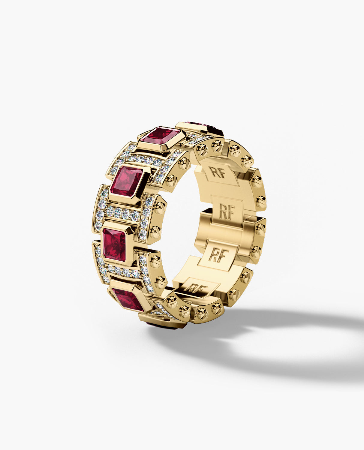 LA PAZ Gold Ring with 4.70ct Rubies and Diamonds