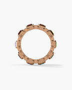 LA PAZ Gold Ring with 4.70ct Multi Color Sapphires and Diamonds
