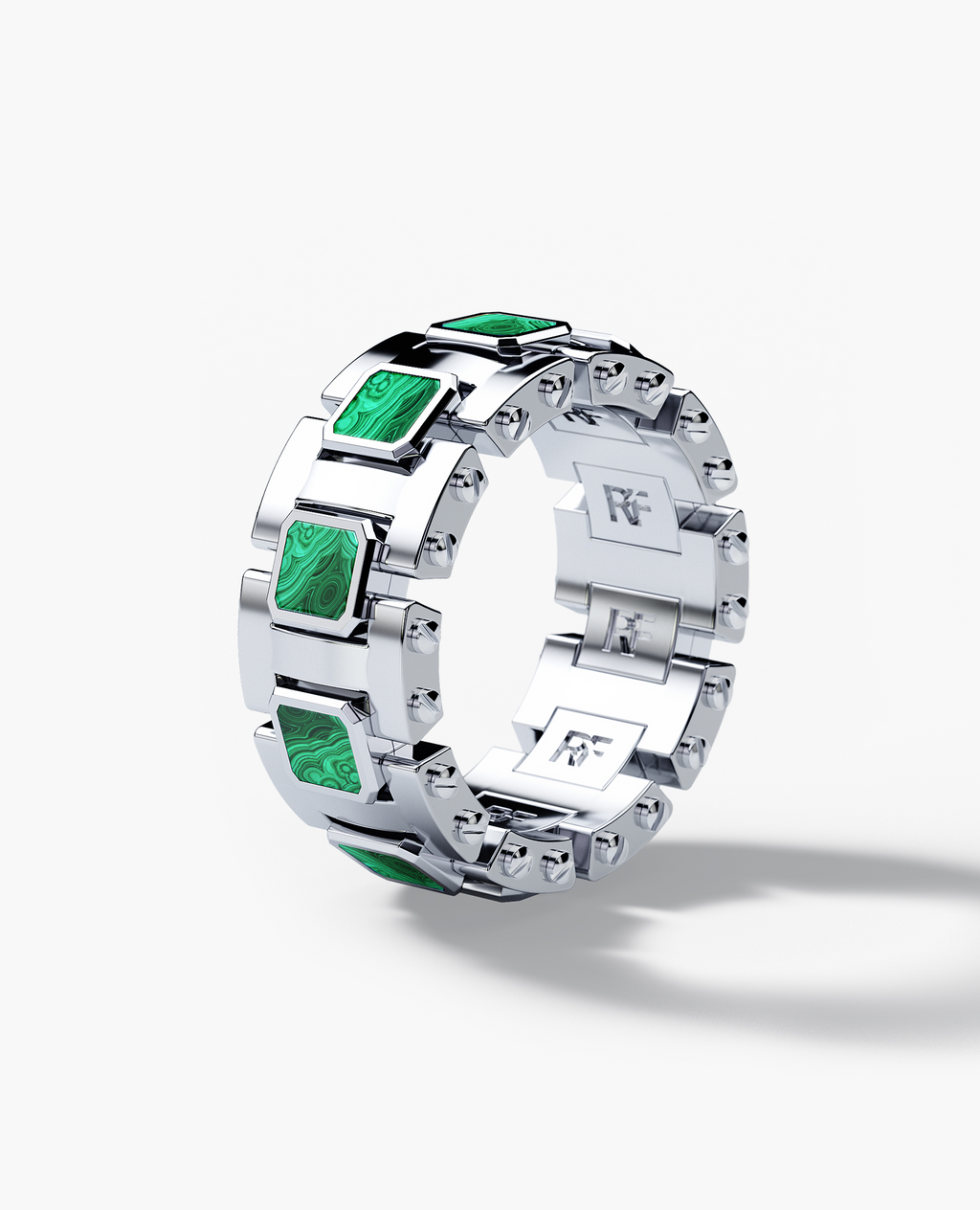 LA PAZ Gold Ring with Malachite