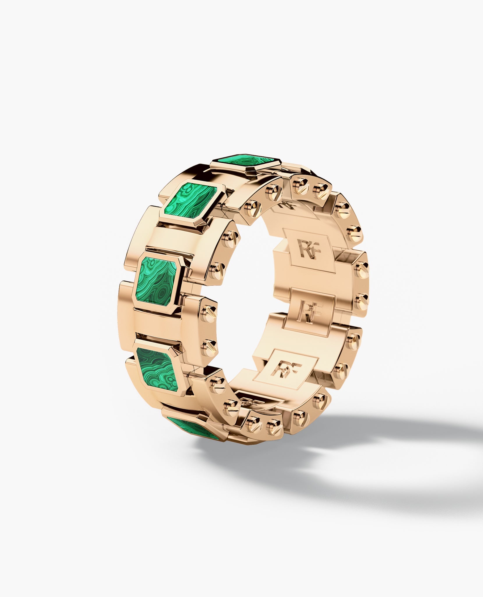 LA PAZ Gold Ring with Malachite