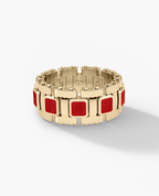 LA PAZ Gold Ring with Carnelian