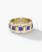 LA PAZ Gold Ring with Lapis