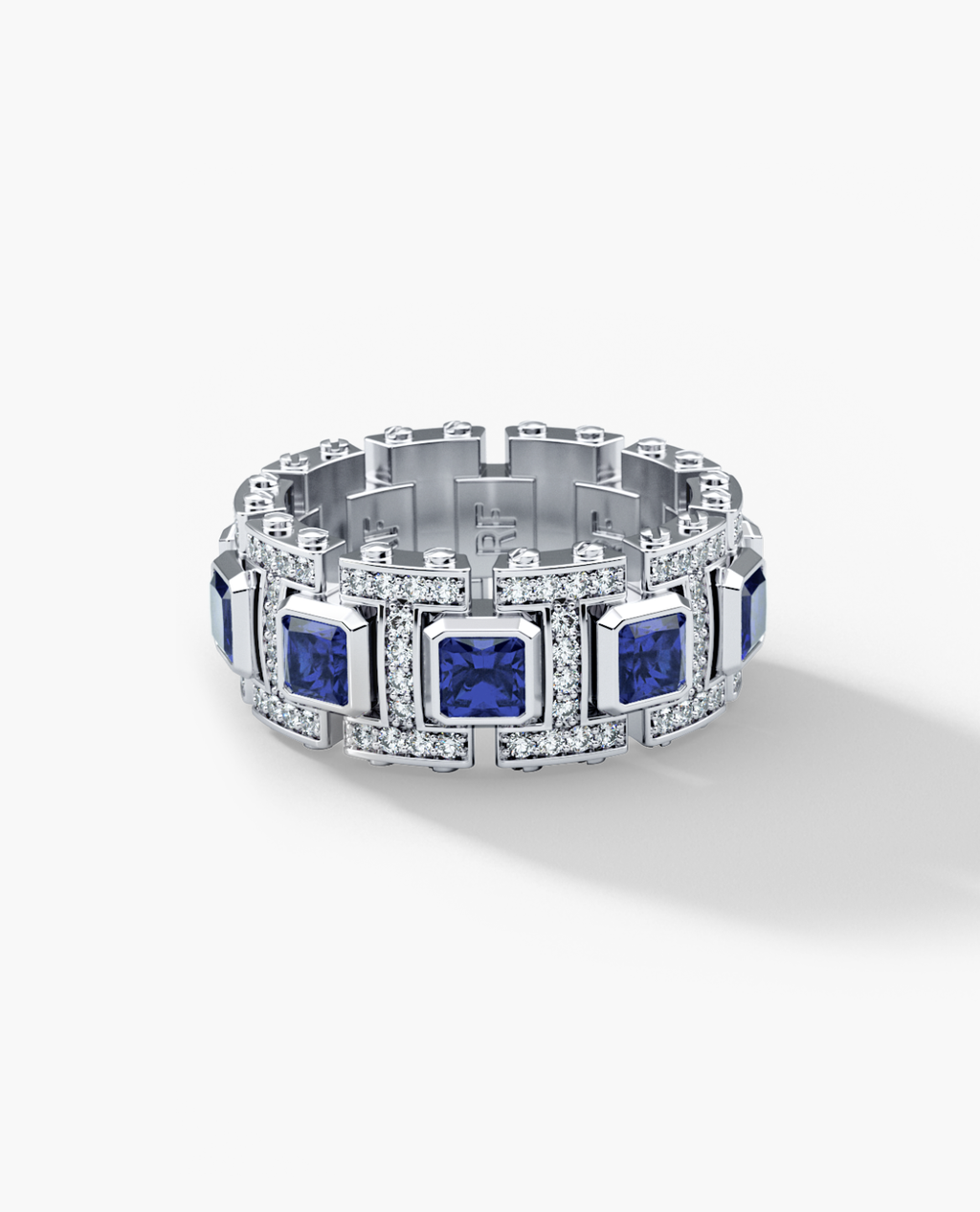 LA PAZ Gold Ring with 4.70ct Sapphires and Diamonds