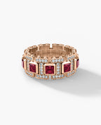 LA PAZ Gold Ring with 4.70ct Rubies and Diamonds