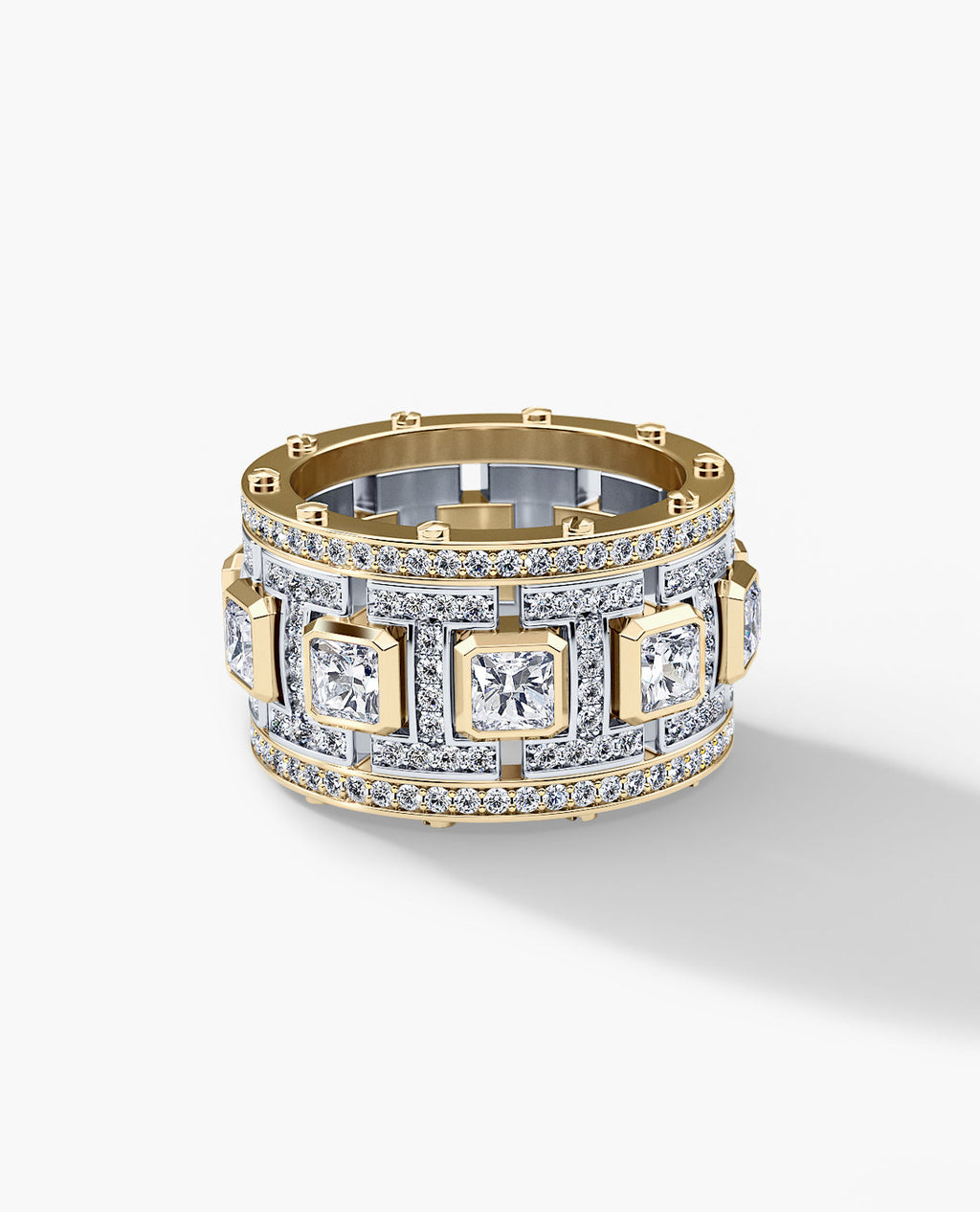 LA PAZ Two-Tone Gold Ring with 5.75ct Diamonds