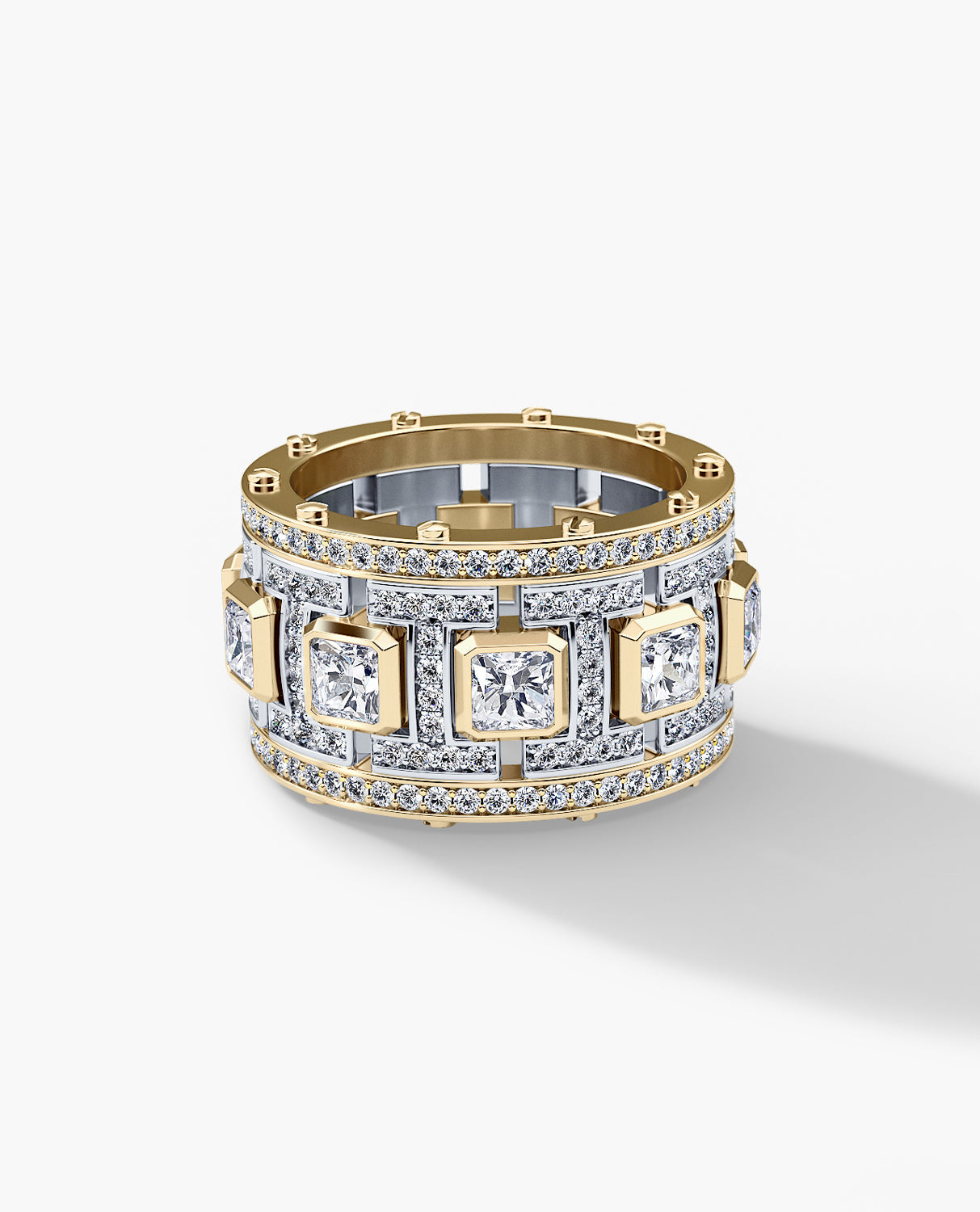 LA PAZ Two-Tone Gold Ring with 5.75ct Diamonds