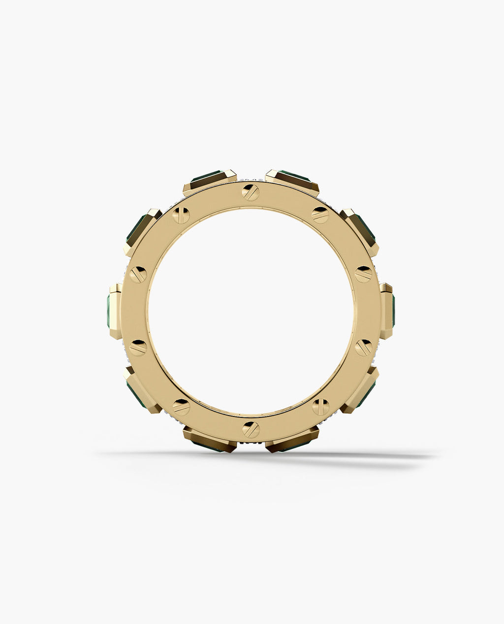 LA PAZ Two-Tone Gold Ring with 5.75ct Emeralds and Diamonds