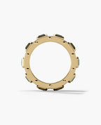 LA PAZ Two-Tone Gold Ring with 5.75ct Emeralds and Diamonds