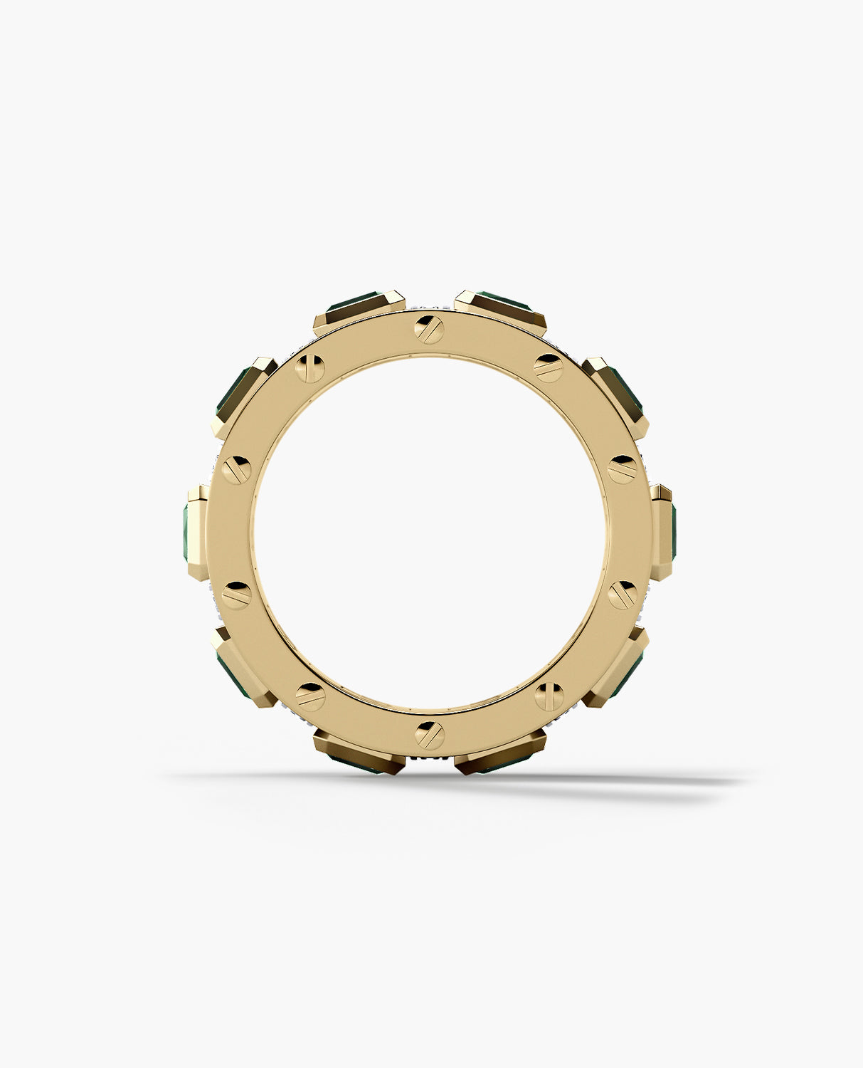 LA PAZ Two-Tone Gold Ring with 5.75ct Emeralds and Diamonds