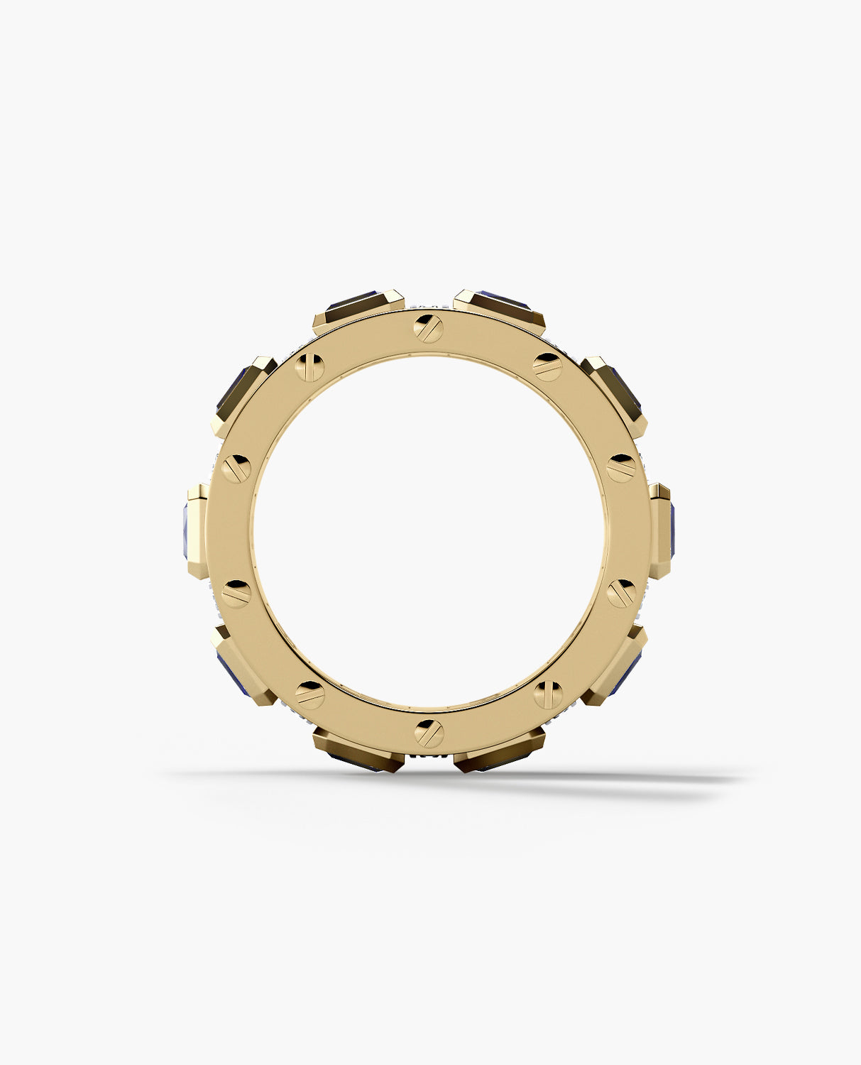 LA PAZ Two-Tone Gold Ring with 5.75ct Sapphires and Diamonds