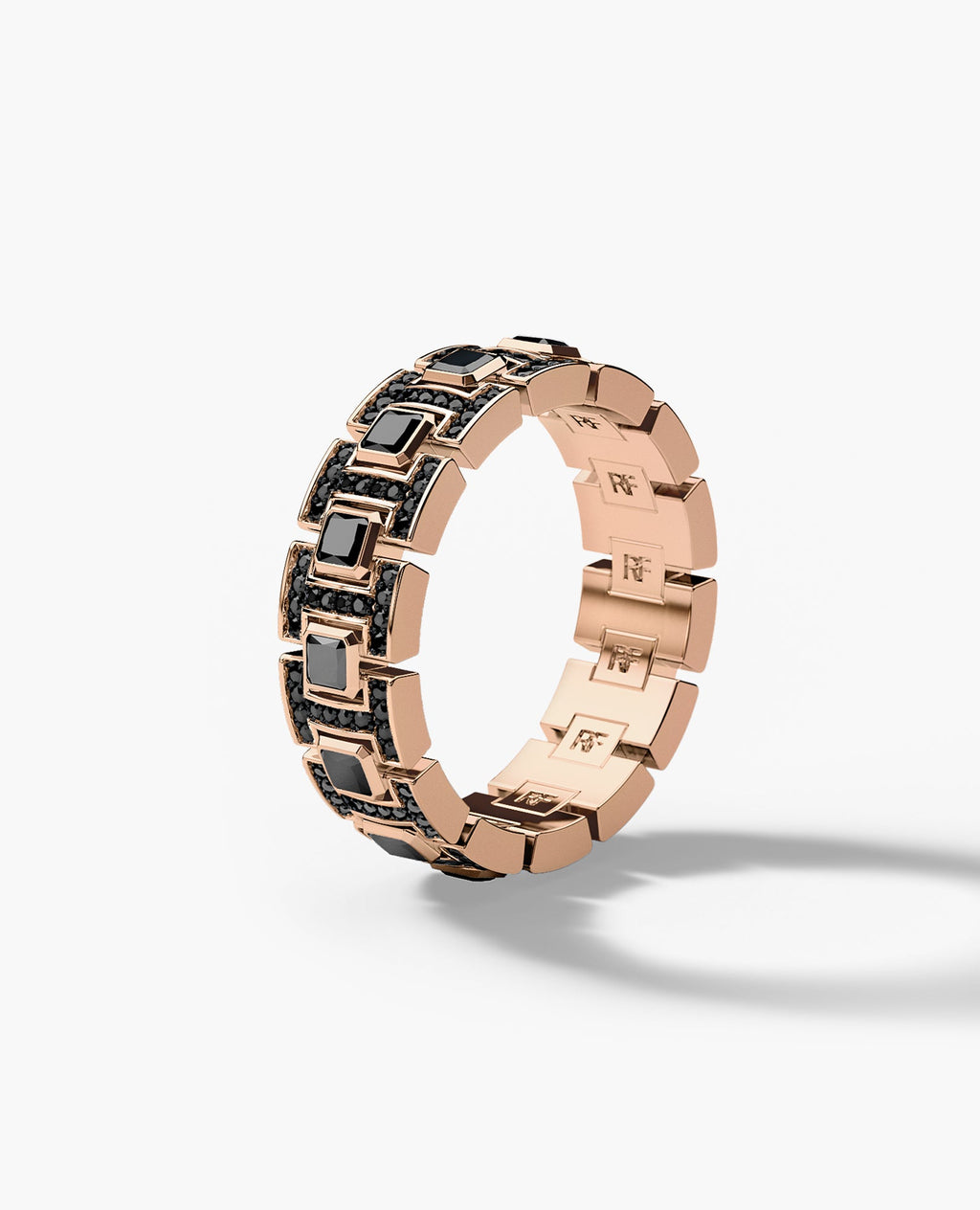 LA PAZ Gold Ring with 1.30ct Black Diamonds