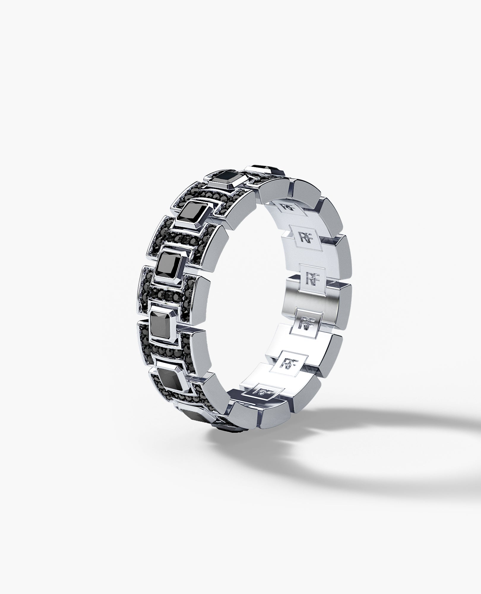LA PAZ Gold Ring with 1.30ct Black Diamonds