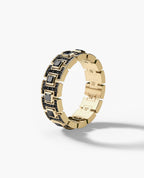 LA PAZ Gold Ring with 1.30ct Black Diamonds