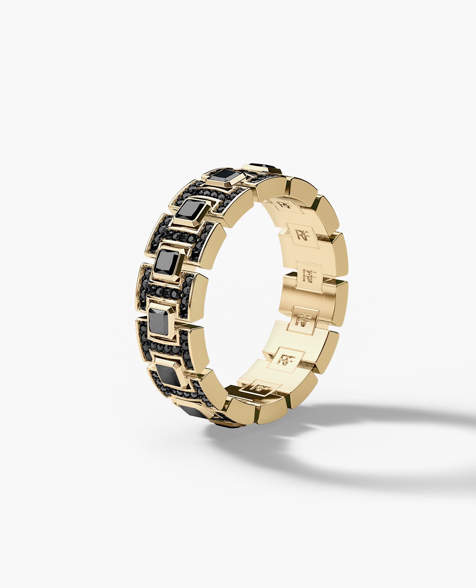 LA PAZ Gold Ring with 1.30ct Black Diamonds