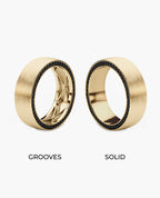 JERRITT Comfort Fit Mens Gold Ring with 0.70ct Black Diamonds