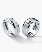 CLEBURNE Diamond Matching Wedding Band Set in Gold and Platinum