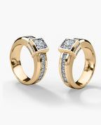 VULTURE Gold Matching Diamond Solitaire Wedding Band Set