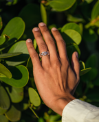 BRIGGS Diamond Matching Wedding Band Set in Gold and Platinum