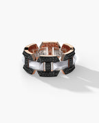BRIGGS EDGE Two-Tone Gold Ring with 0.75ct Black Diamonds