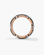 BRIGGS EDGE Two-Tone Gold Ring with 0.75ct Black Diamonds
