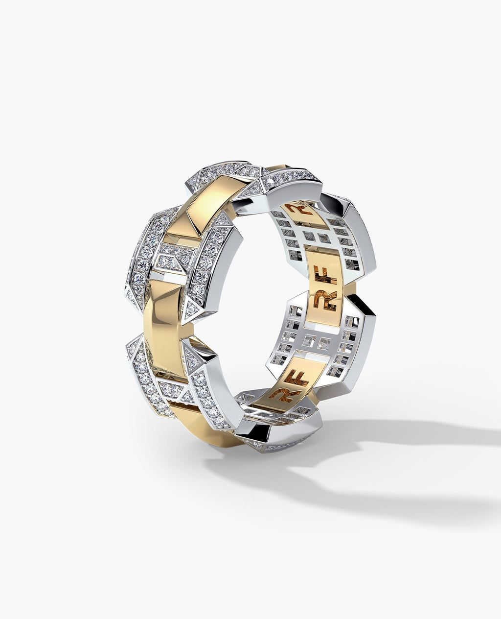 BRIGGS EDGE Two-Tone Gold Ring with 0.75ct Diamonds