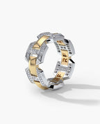 BRIGGS EDGE Two-Tone Gold Ring with 0.75ct Diamonds