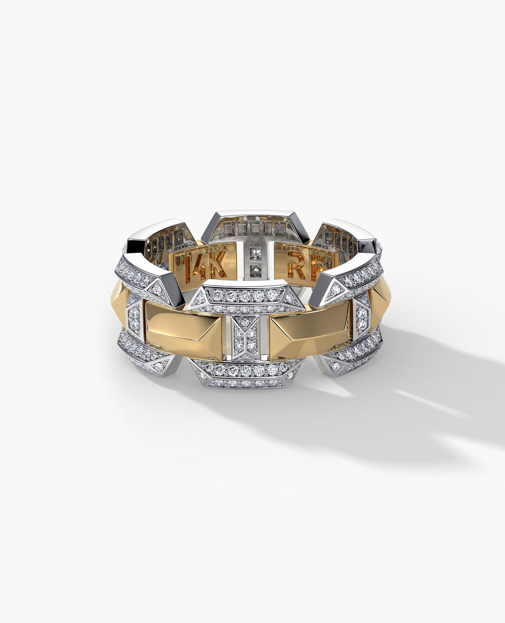 BRIGGS EDGE Two-Tone Gold Ring with 0.75ct Diamonds