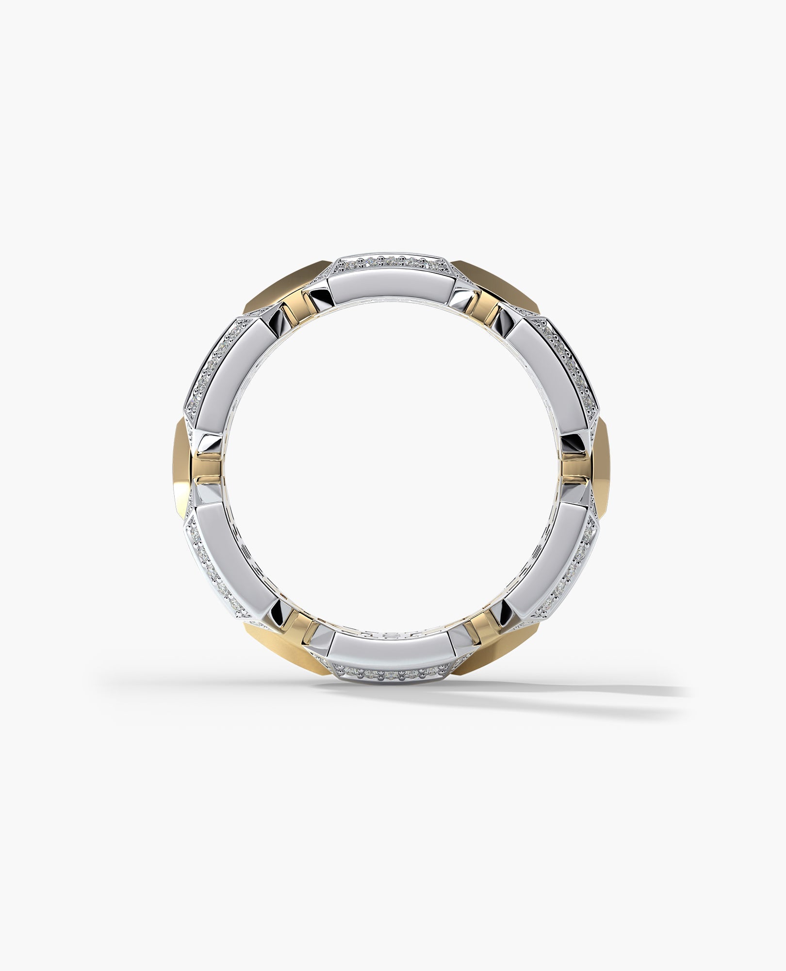 BRIGGS EDGE Two-Tone Gold Ring with 0.75ct Diamonds