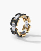 BRIGGS EDGE Two-Tone Gold Ring with 0.75ct Black Diamonds