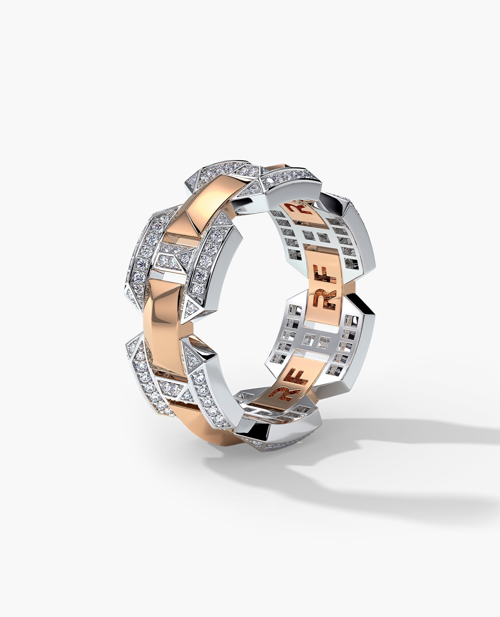 BRIGGS EDGE Two-Tone Gold Ring with 0.75ct Diamonds