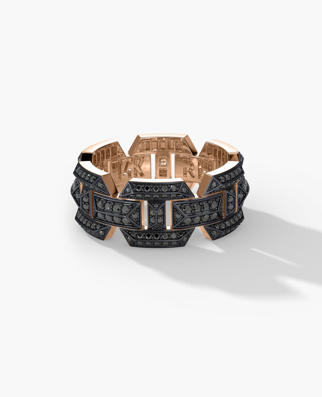 BRIGGS EDGE Gold Ring with 1.30ct Black Diamonds