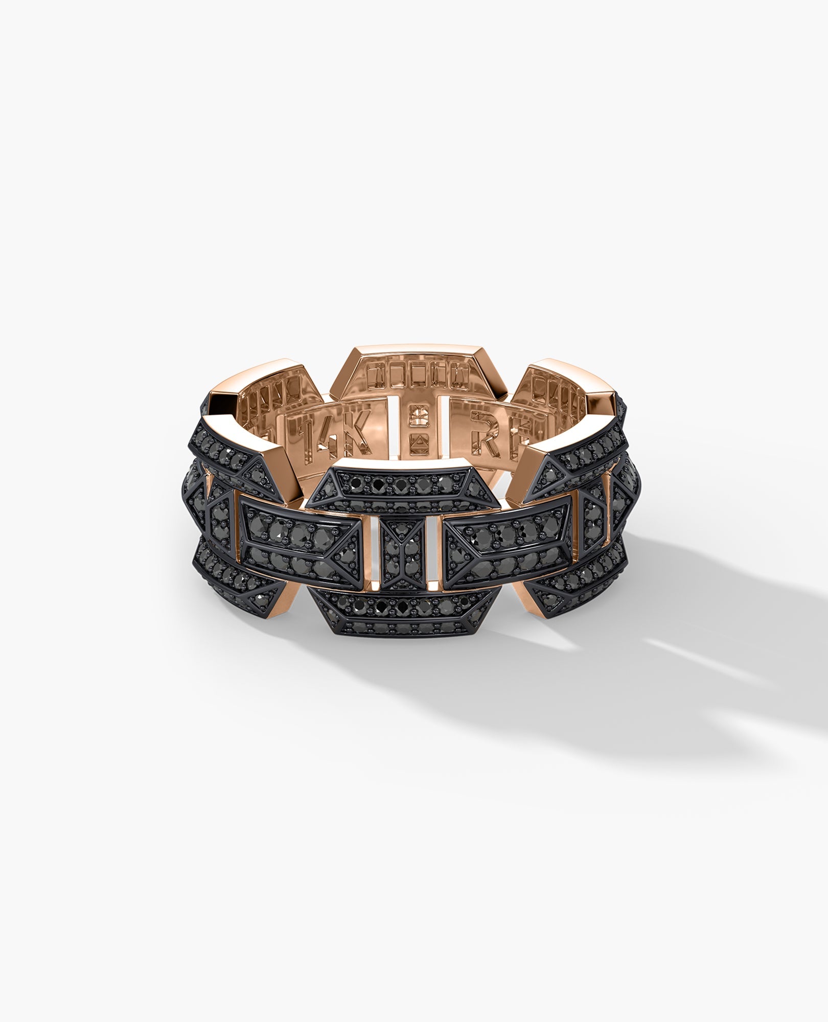 BRIGGS EDGE Gold Ring with 1.30ct Black Diamonds