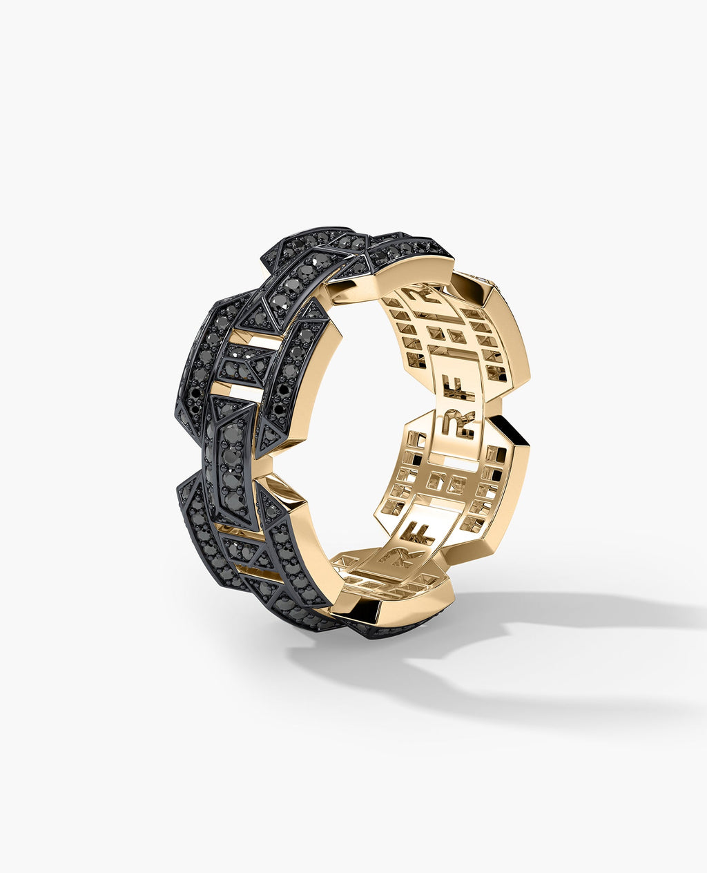 BRIGGS EDGE Gold Ring with 1.30ct Black Diamonds