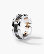 BRIGGS EDGE Two-Tone Gold Ring with 0.50ct Black Diamonds