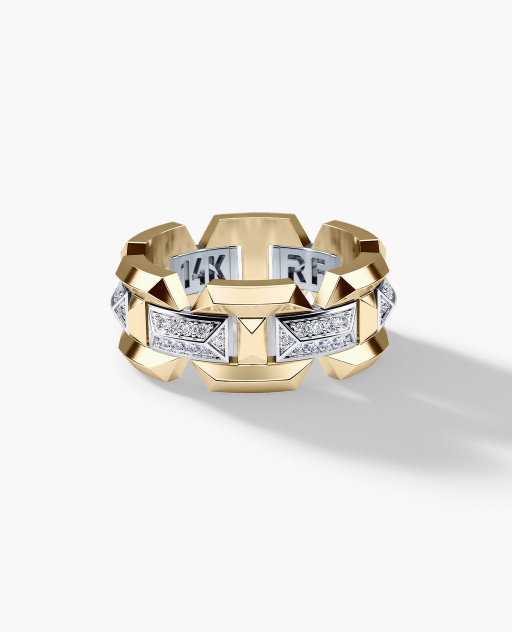 BRIGGS EDGE Two-Tone Gold Ring with 0.50ct Diamonds
