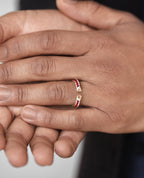 BASIN Gold Ring with 1.85ct Rubies