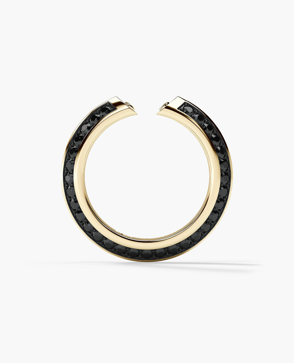 BASIN Gold Ring with 1.85ct Black Diamonds