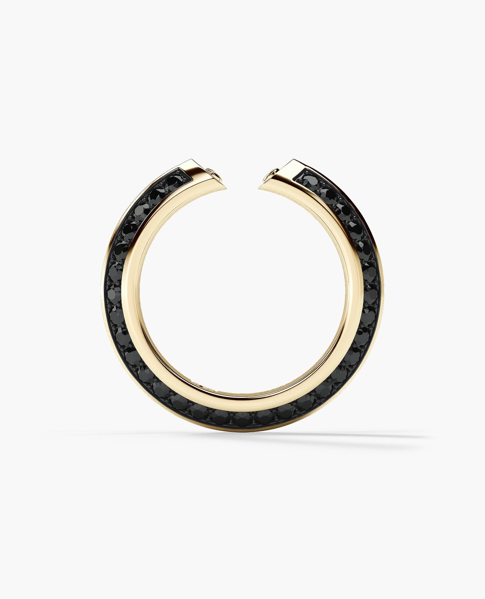 BASIN Gold Ring with 1.85ct Black Diamonds