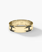 BRIGGS Gold Ring with 0.30ct Black Diamonds